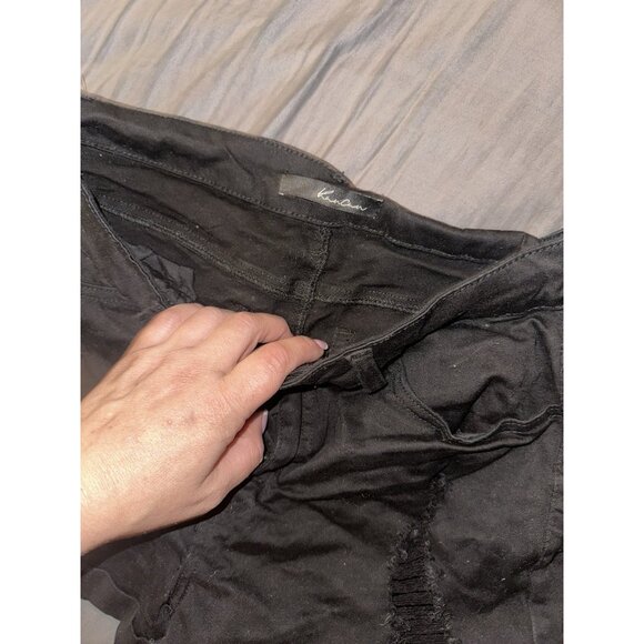 KanCan Black Distressed Cuffed Denim Jean Shorts {KC6036BK} Size 11/29 - Picture 3 of 5